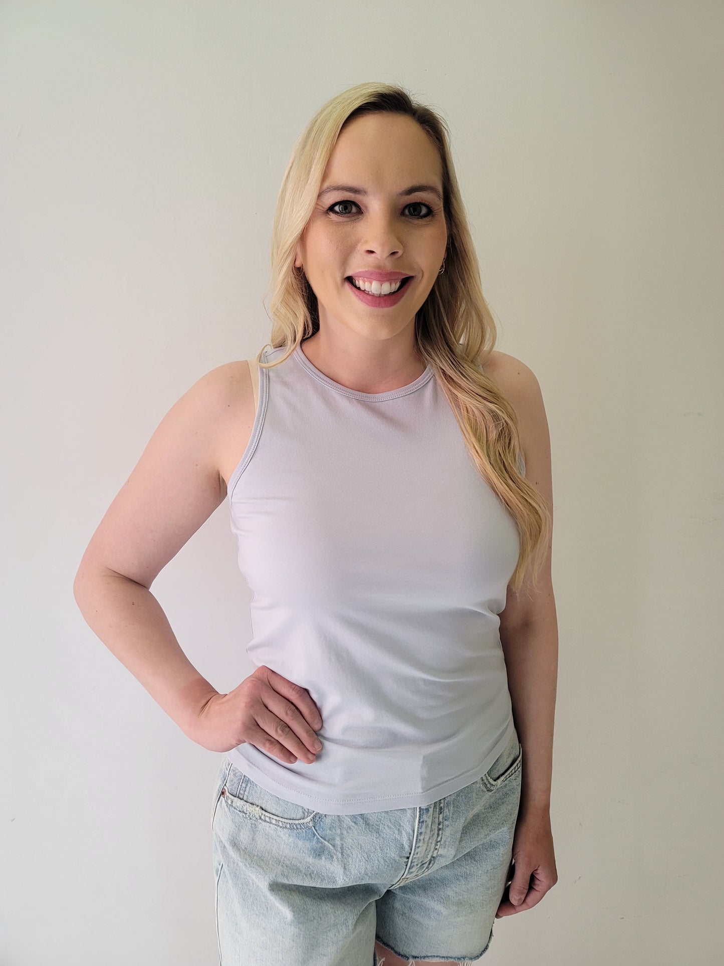7 Diamonds Ice Blue Modal Relaxed Crewneck Tank