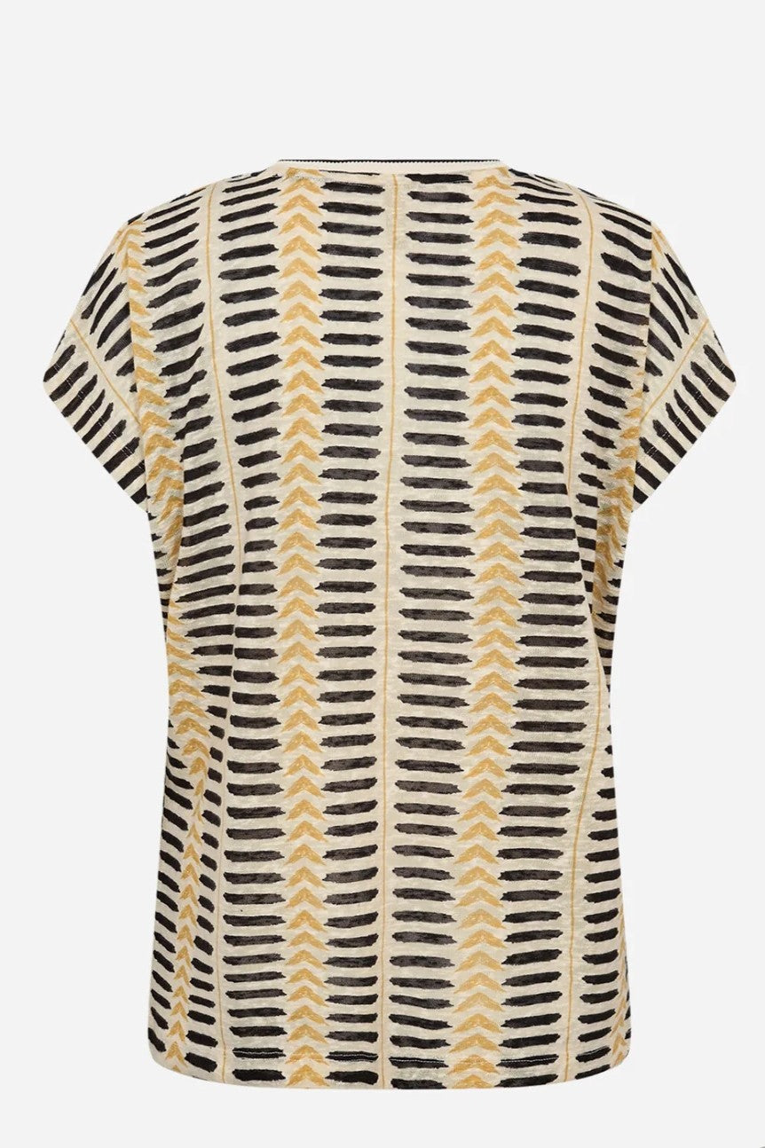 Soyaconcept Black & Yellow Aretha Geometric Top