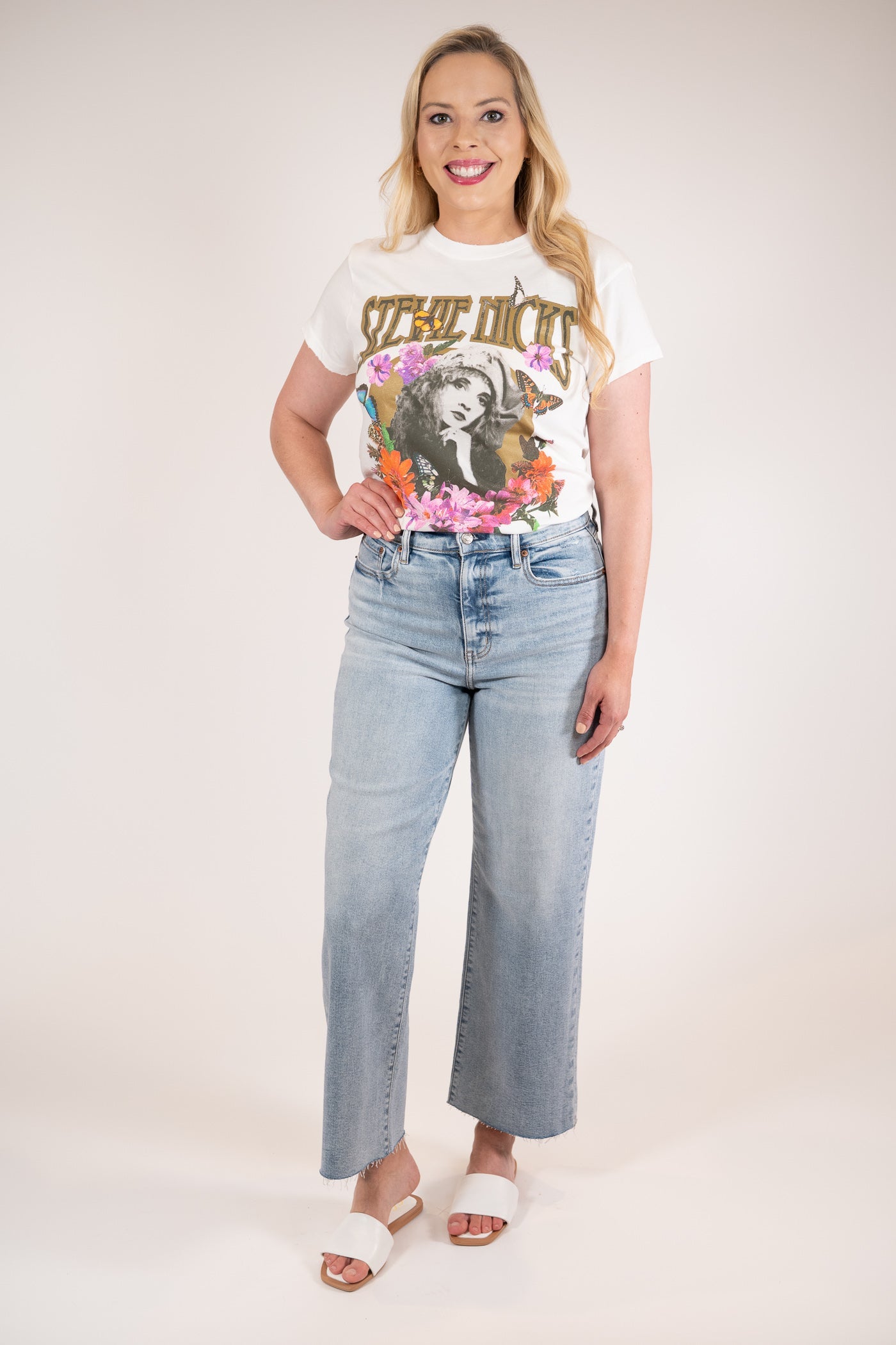 Daydreamer Stevie Nicks Flower Collage Tour Graphic Tee