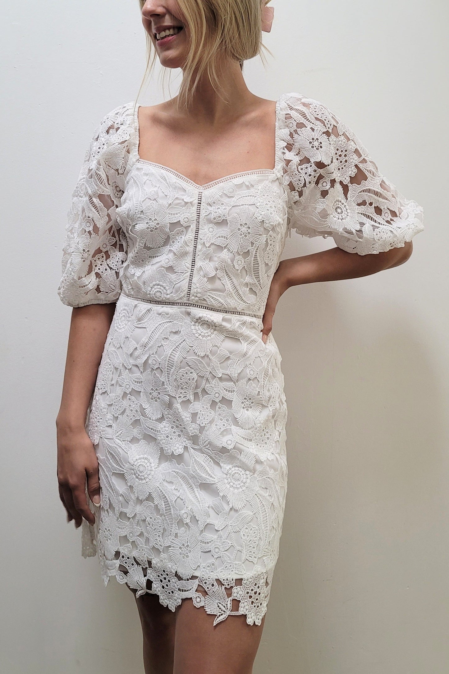 Lucy Paris Elaine White Floral Dress