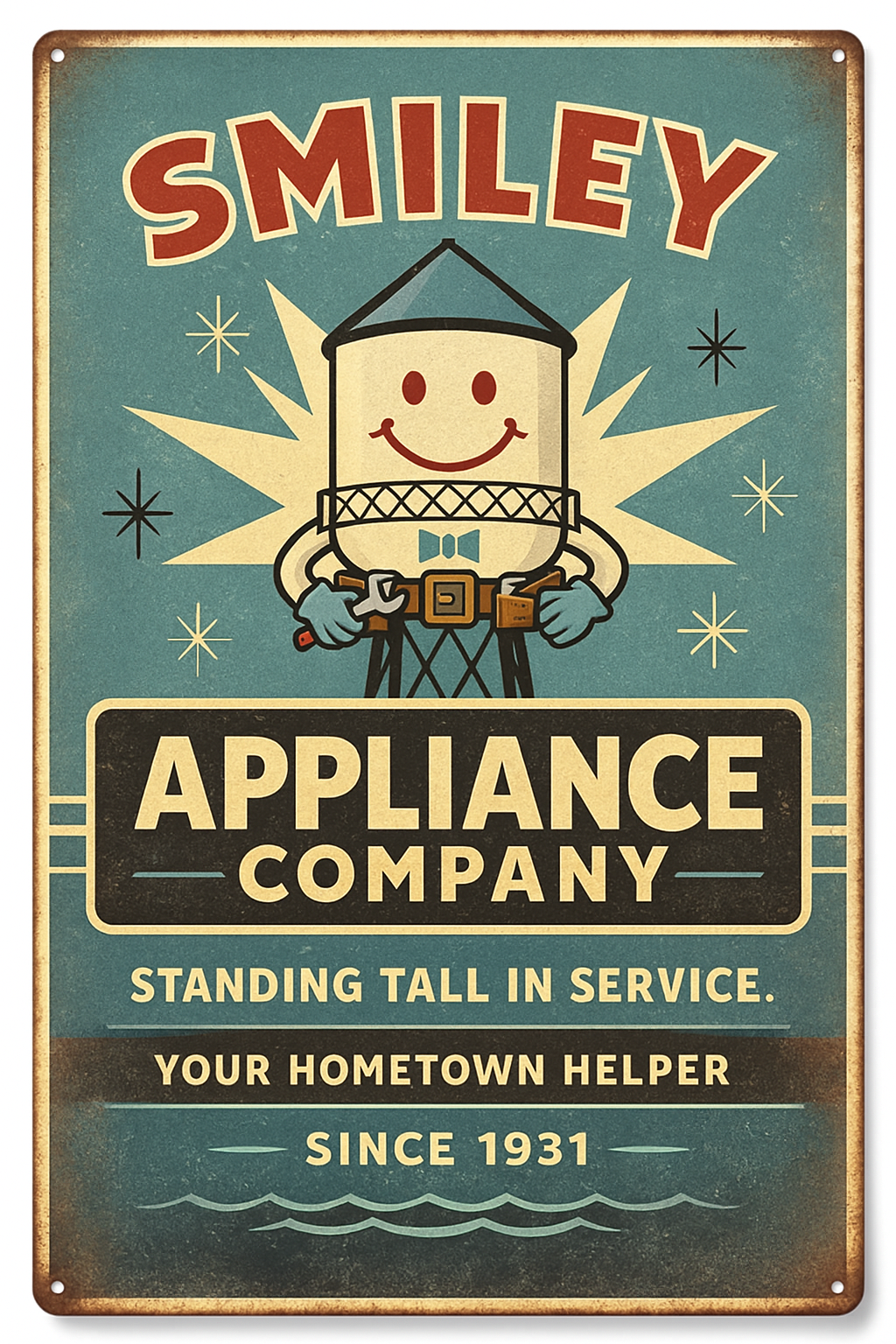 Smiley Appliance Repair Sign Magnet