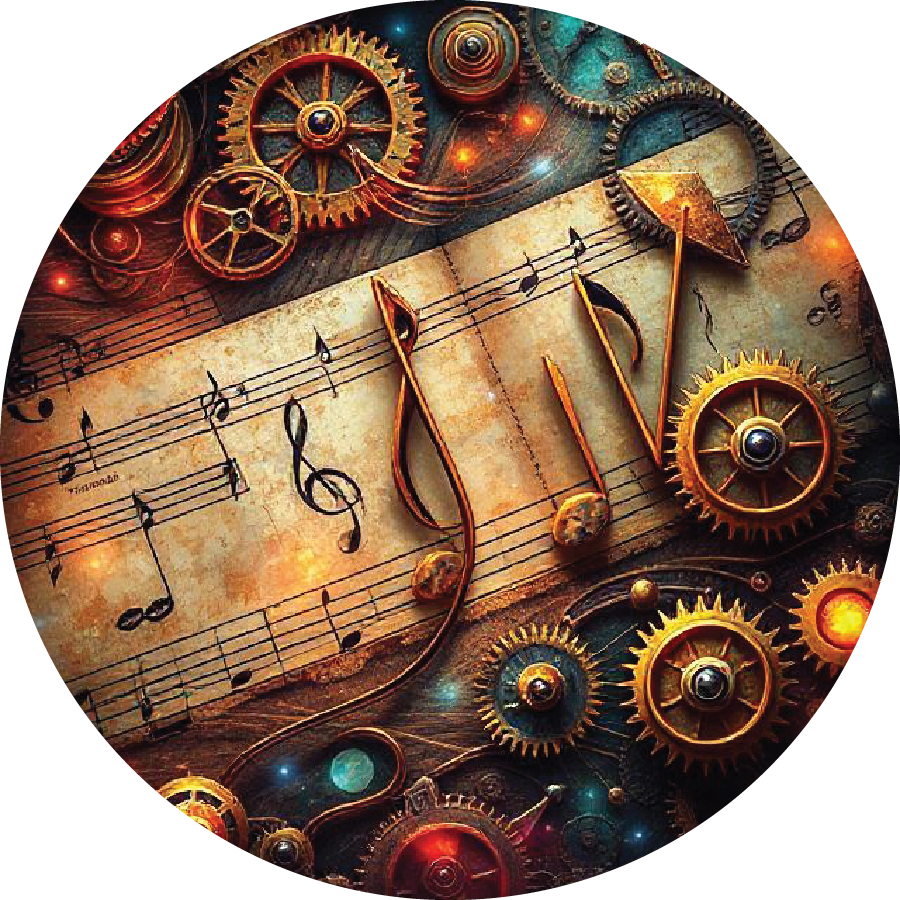 Sheet Music Steampunk 3in