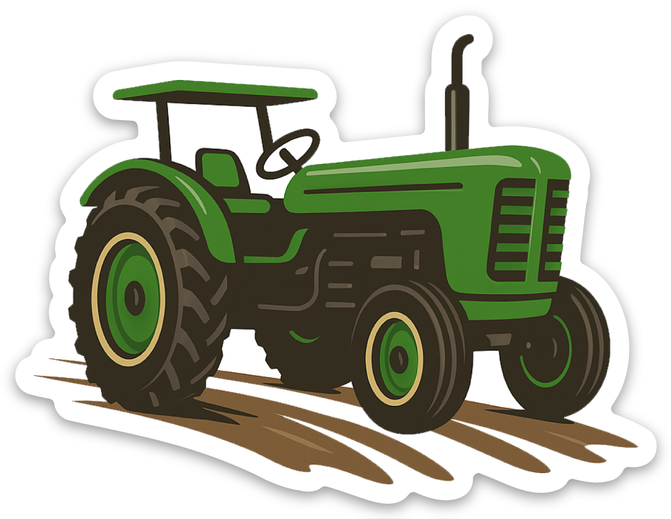 Tractor GREEN sticker