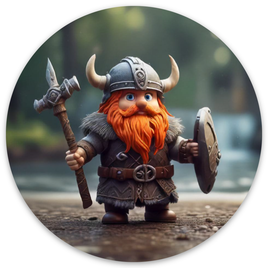 Viking Claymation Red2 | 3x3 sticker