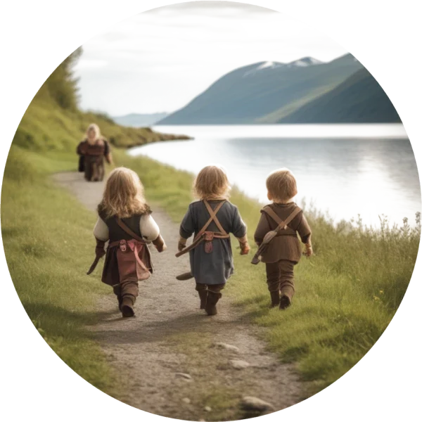 Toddler Vikings 3x3 sticker
