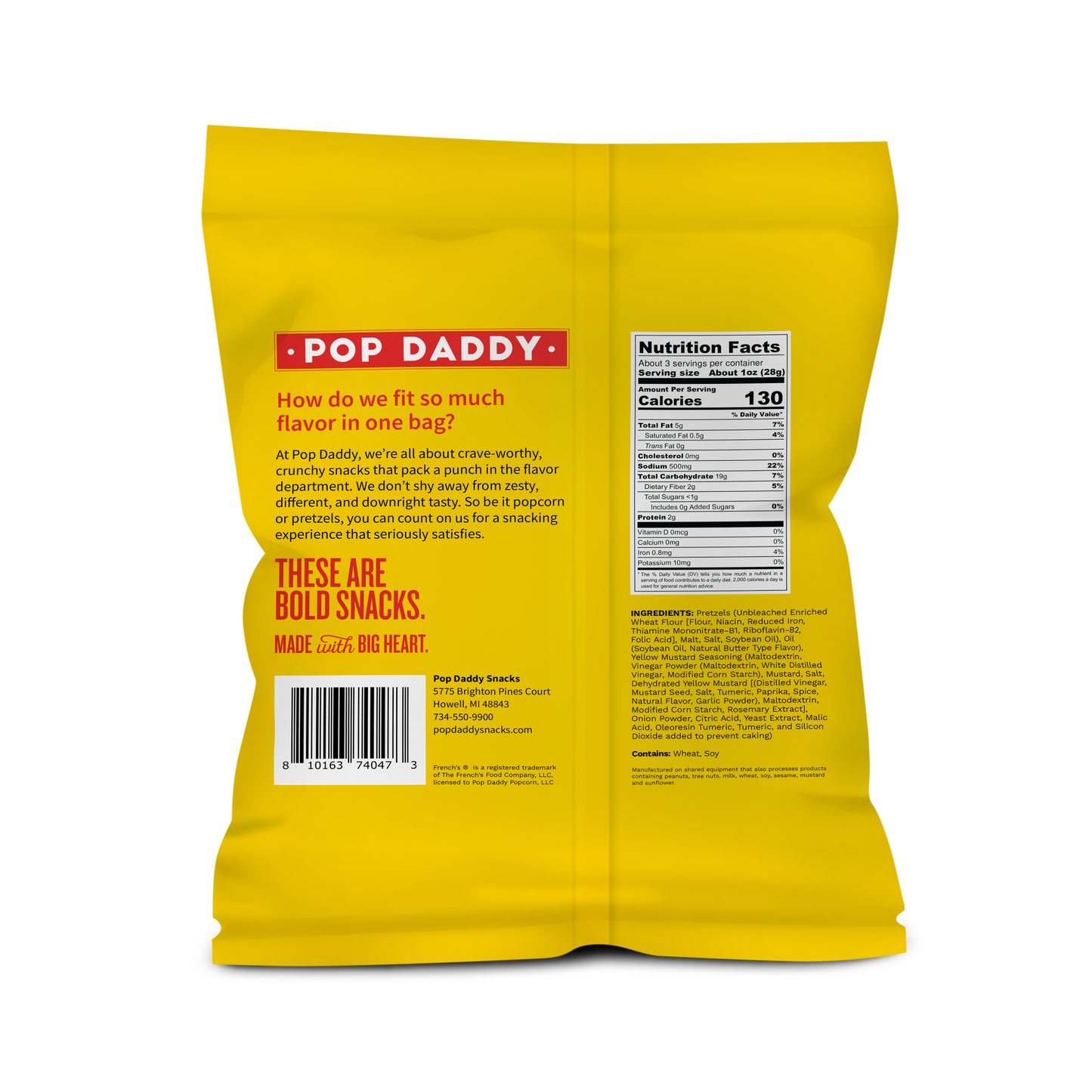 Seasoned Pretzels - 3oz - French's Mustard