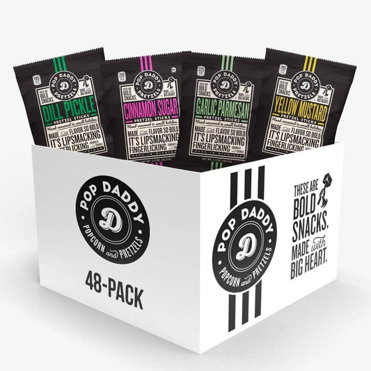 Seasoned Pretzels- 1.5oz- 48count Variety Box of 4 Flavors