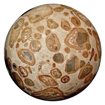 Leopardite Jasper 3x3 clear sticker