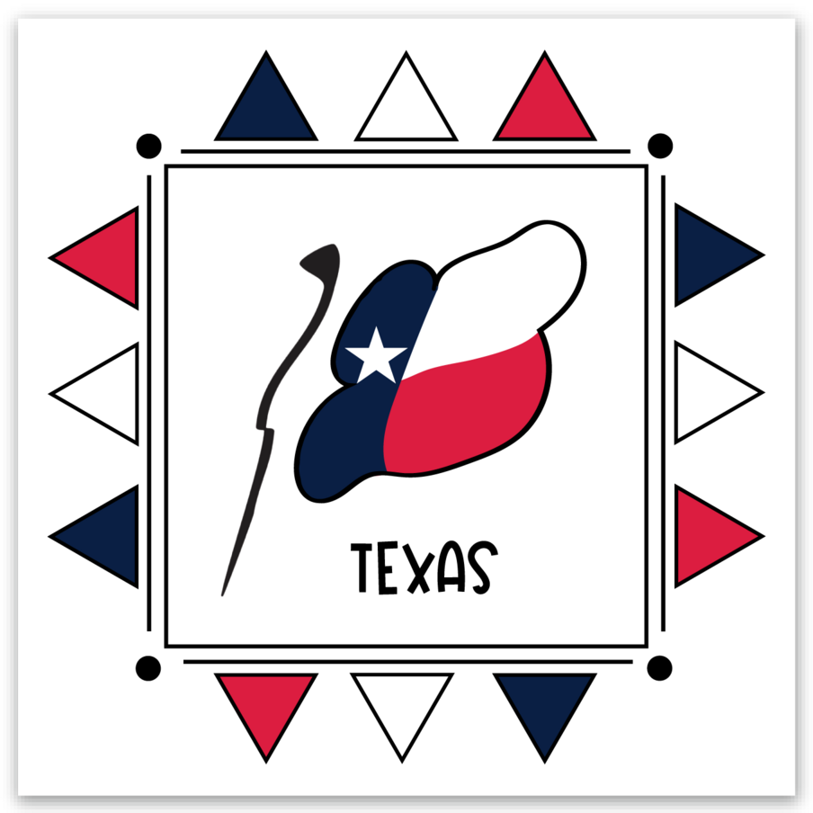 Texas Sticker - Square