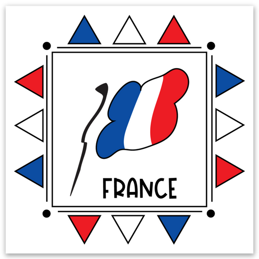 France 3x3 Sticker