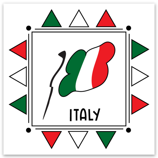 Italy 3x3 Sticker