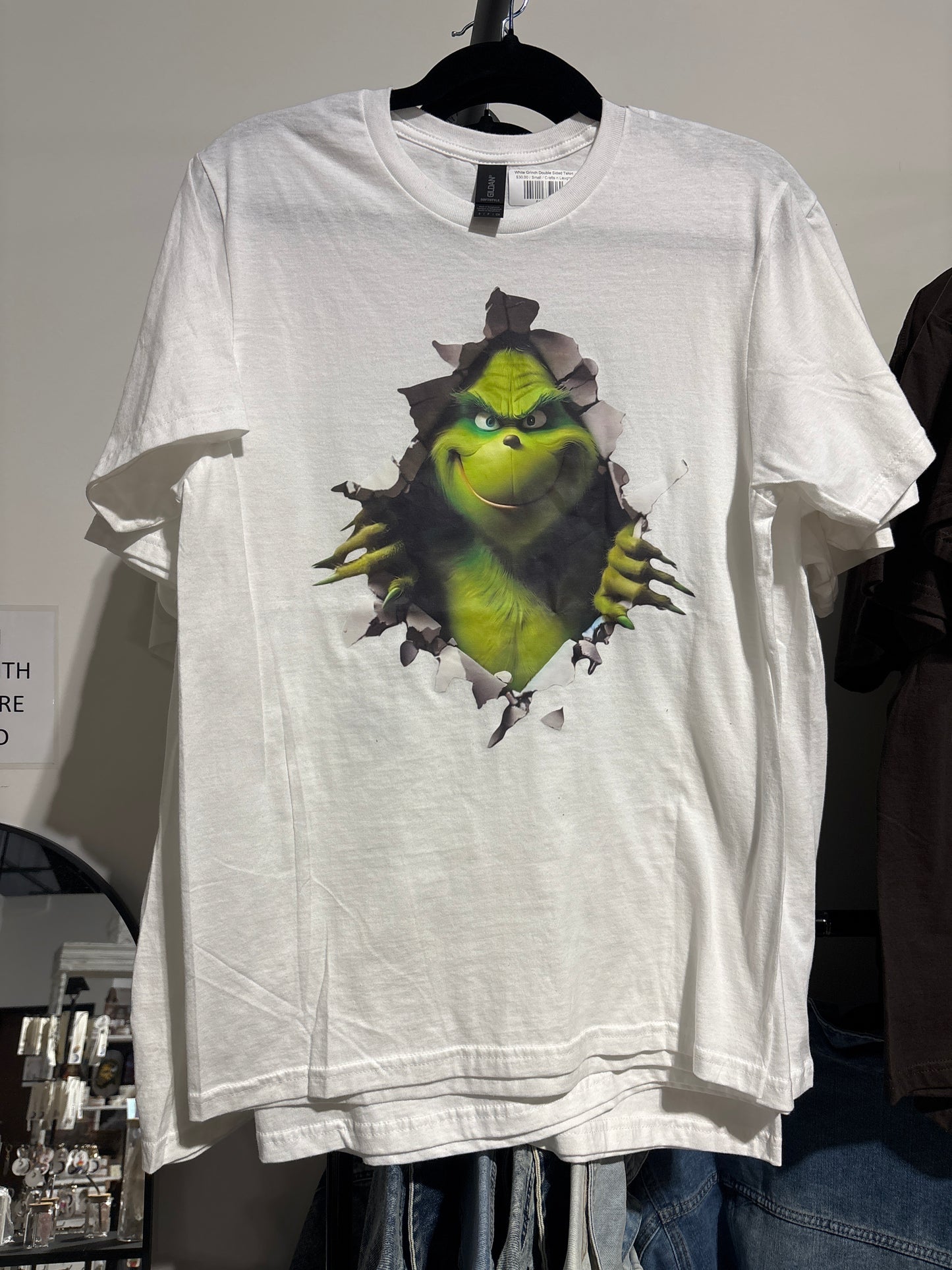 White Grinch Double Sided Tshirt