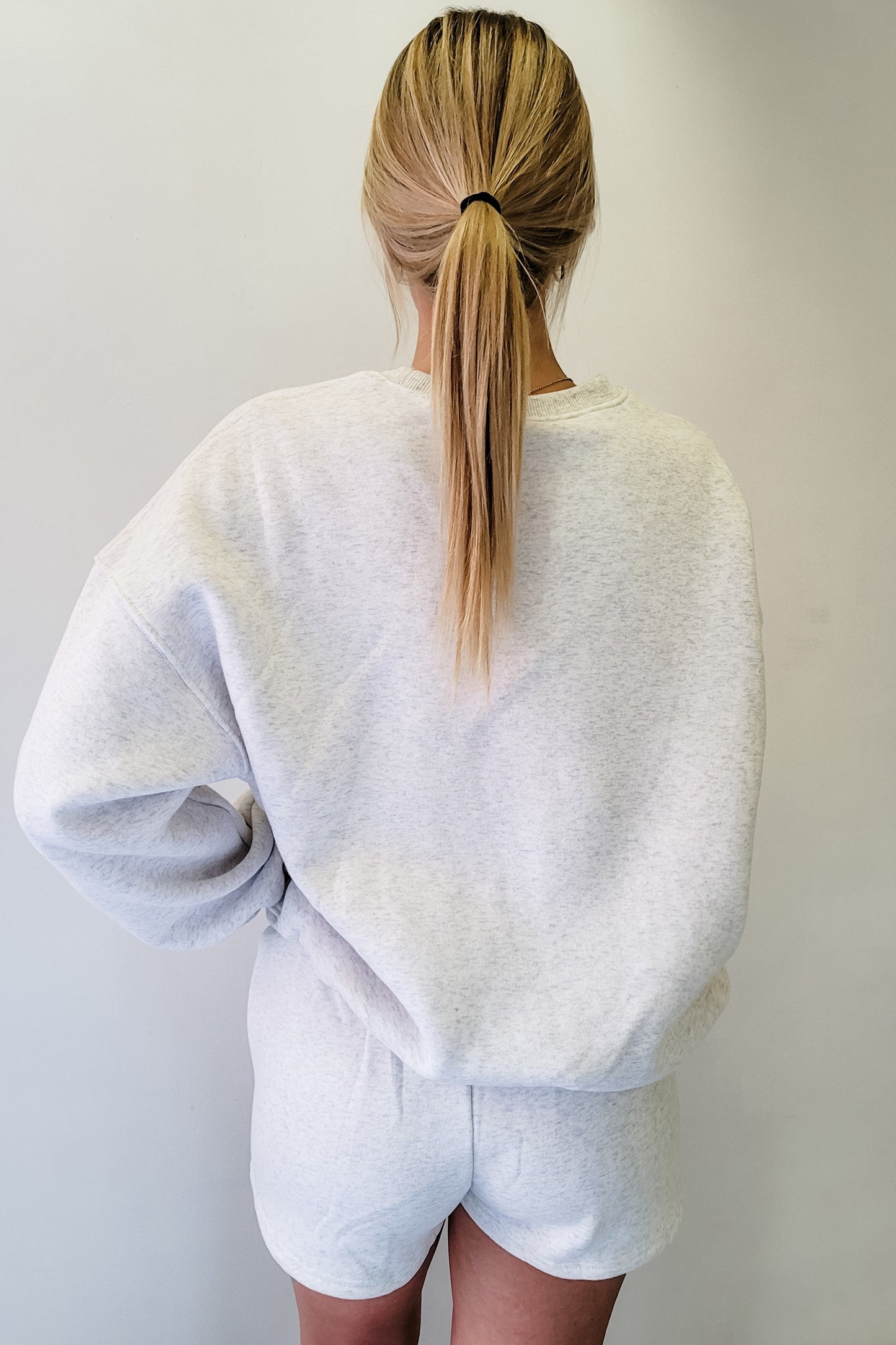 Heather White Everyday Oversized Crewneck