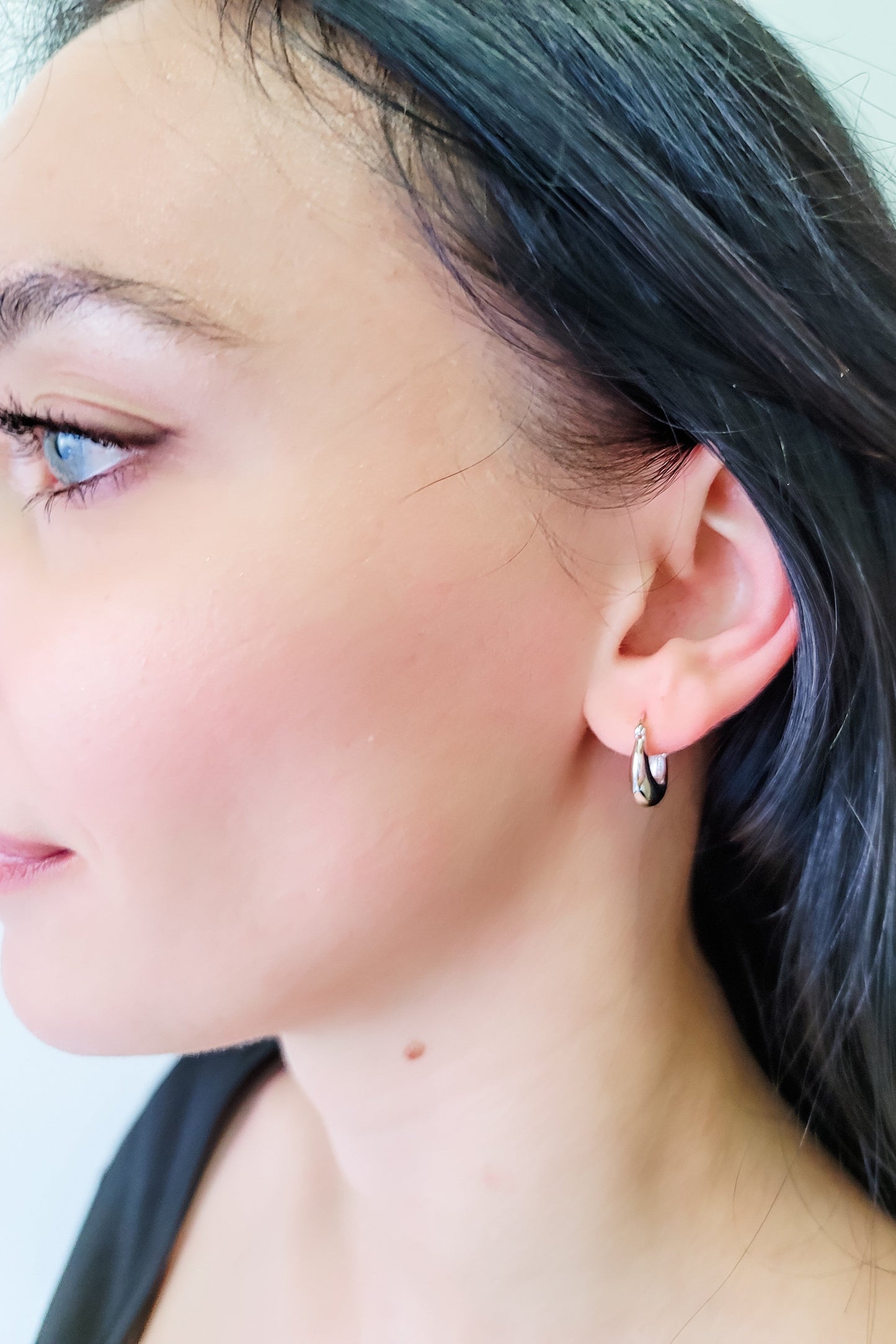 Silver 'The Woman' Mini Hoop Earrings
