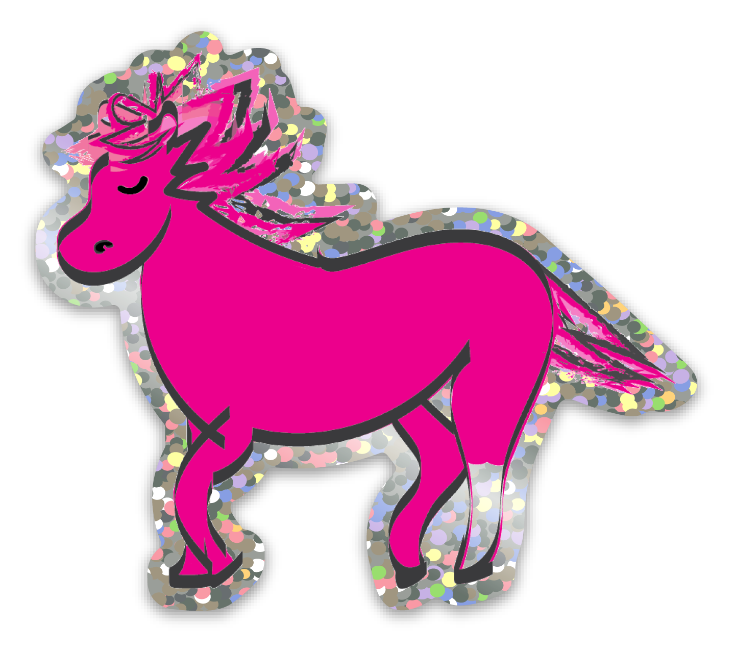 Pink Pony Fuchsia Glitter