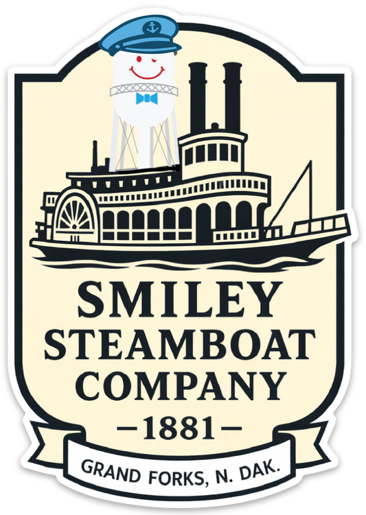 Smiley Steamboat Co Logo STICKER