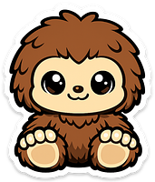 Chibi Sasquatch Sticker