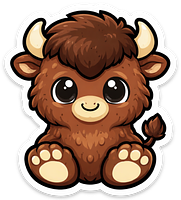 Buffalo - Brown sticker