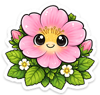 State Flower Prairie Rose sticker