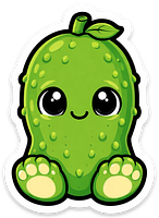 Chibi Pickle Sticker