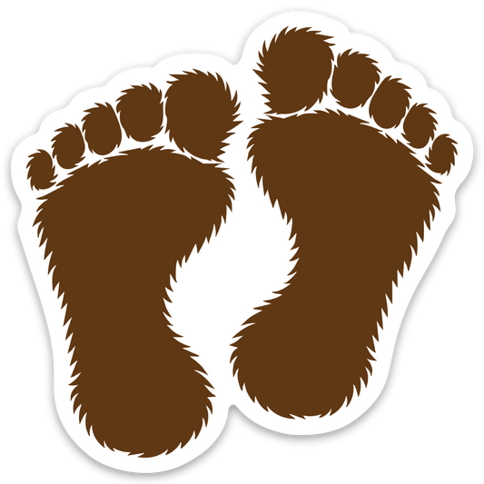 Big Foot brown double sticker