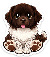 Chibi Newfoundland Sticker