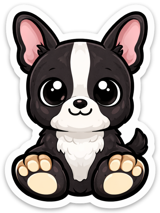 Chibi Boston Terrier Sticker