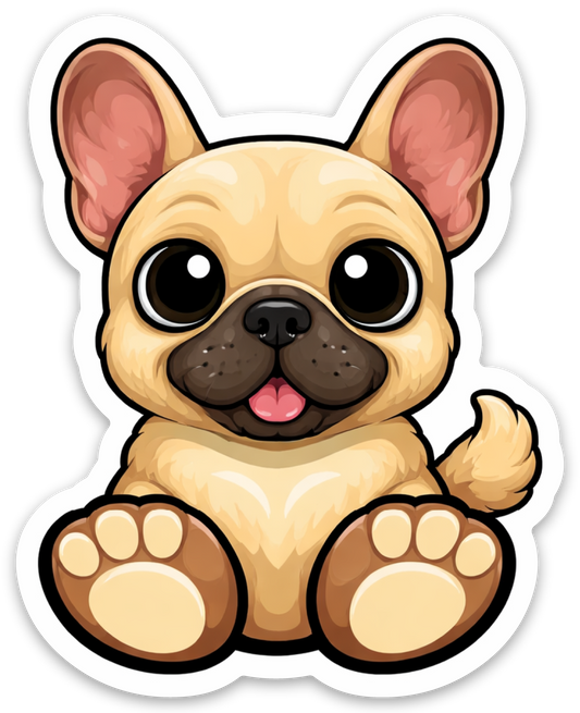Chibi Fawn Pug Sticker