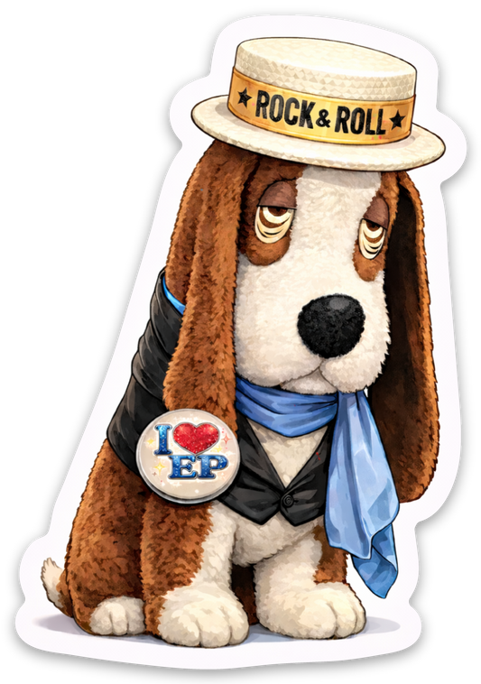 Rock N Roll Hound Dog MAGNET
