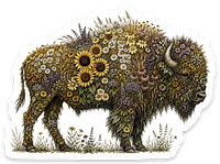 Buffalo Wildflower Sticker