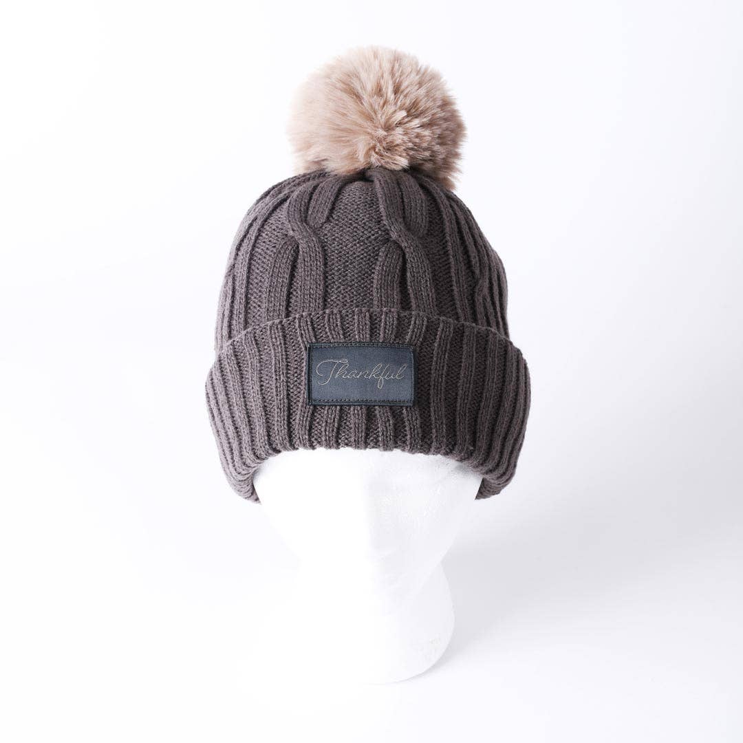 Beanie - Grey - Thankful