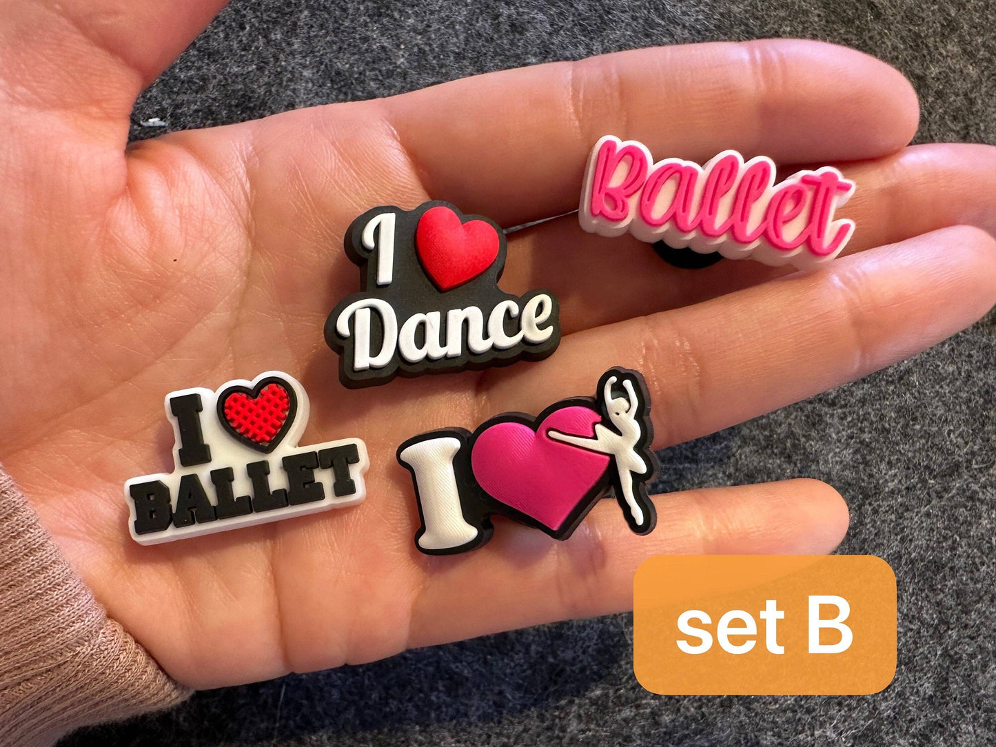 Pick your own Dance Ballet theme shoe charms