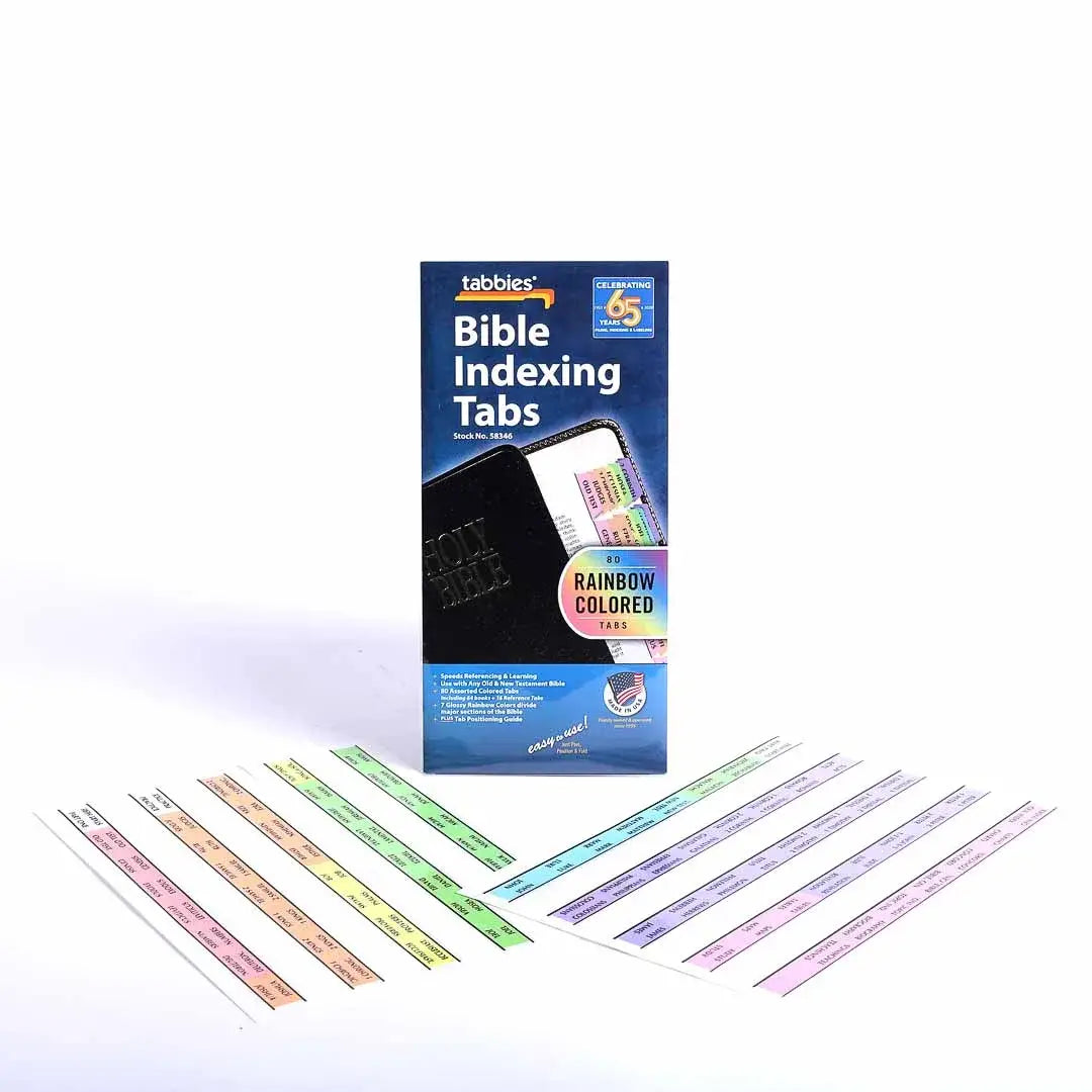 Bible Index Tabs Rainbow Tabbies Pk10