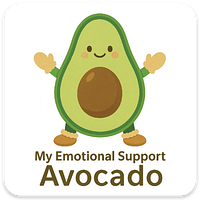 Emotional Support AVOCADO magnet