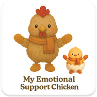 Emotional Support CHICKEN magnet