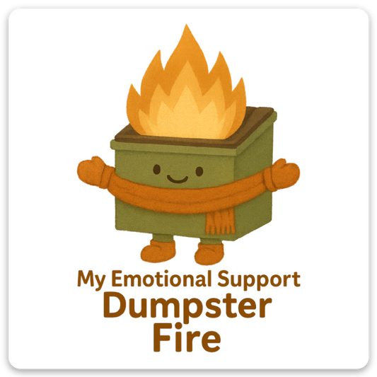 Emotional Support DUMPSTER FIRE magnet