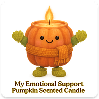 Emotional Support PUMPKIN CANDLE magnet