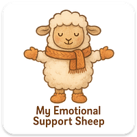Emotional Support SHEEP magnet