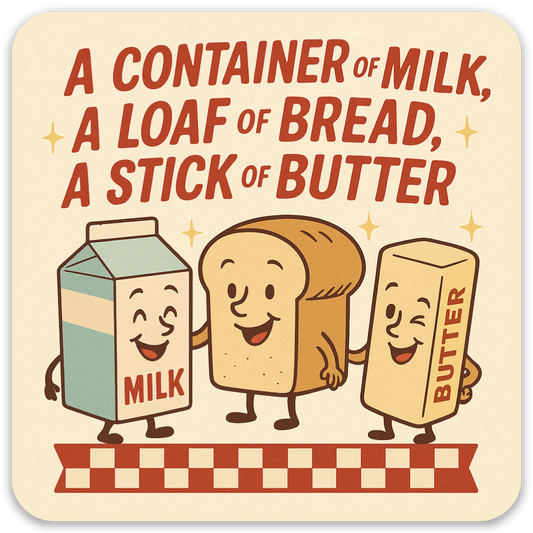 Milk Bread Butter sticker