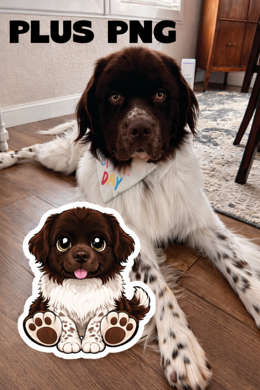 Custom Pet Chibi Stickers - PLUS PNG BUNDLE