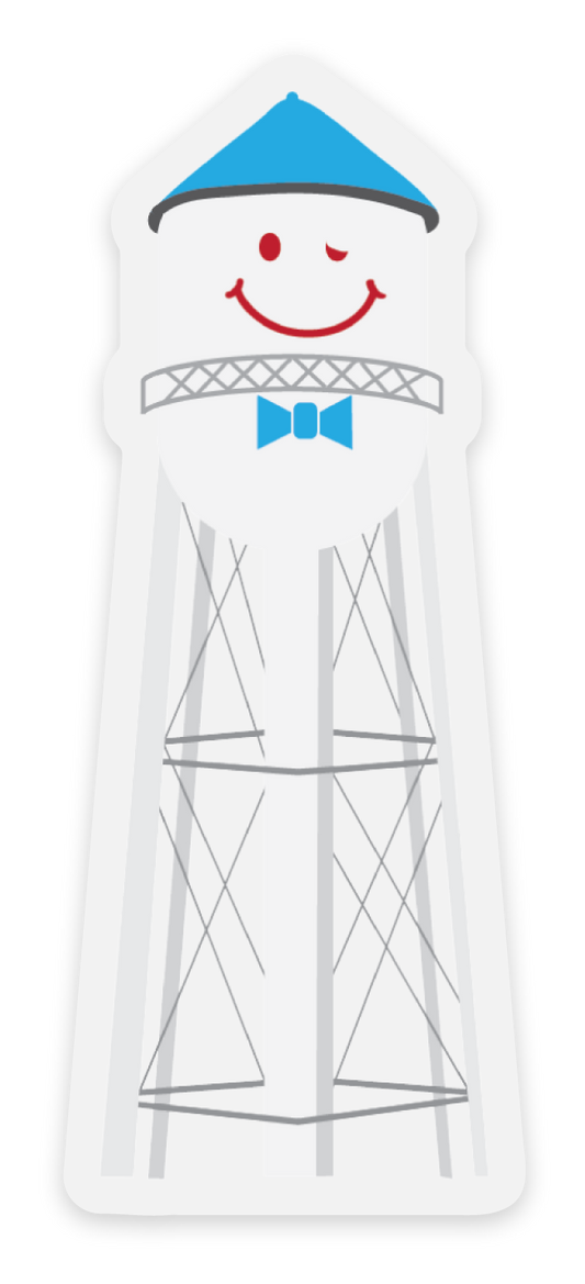 Classic Smiley Water Tower magnet