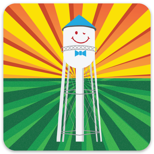 Classic Smiley Sunrise Sq 3in