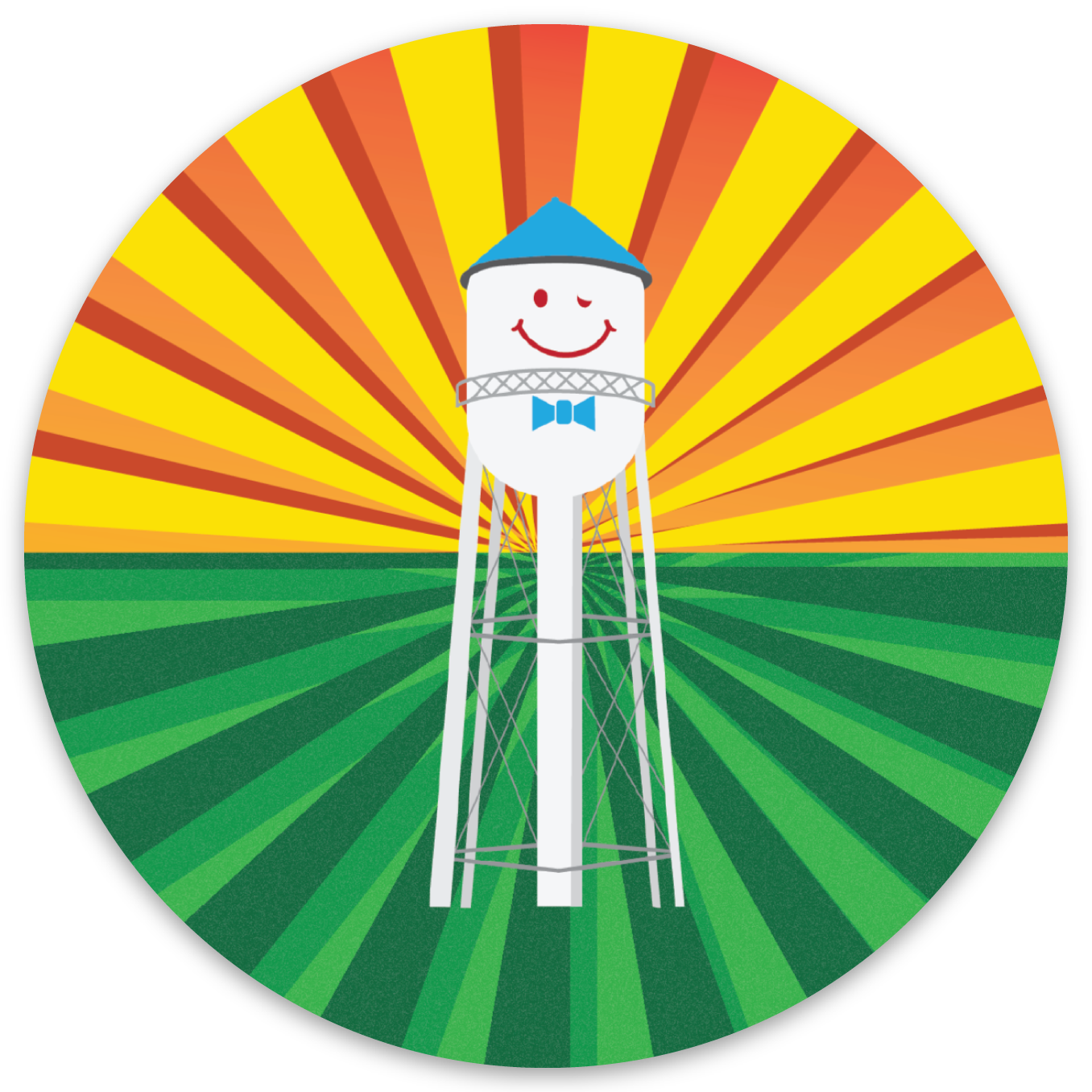 Classic Smiley Sunrise Cir 3in