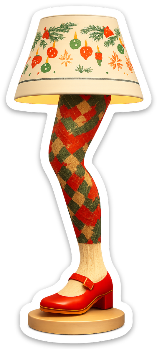 Retro Holiday Glow Lamp Sticker