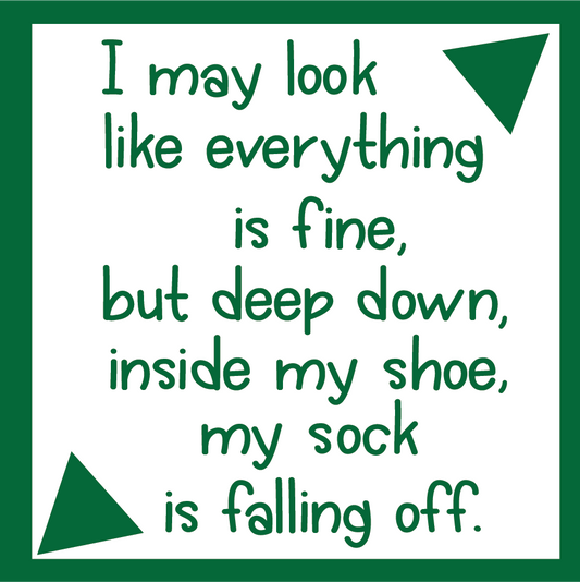 Sock Falling Off sticker