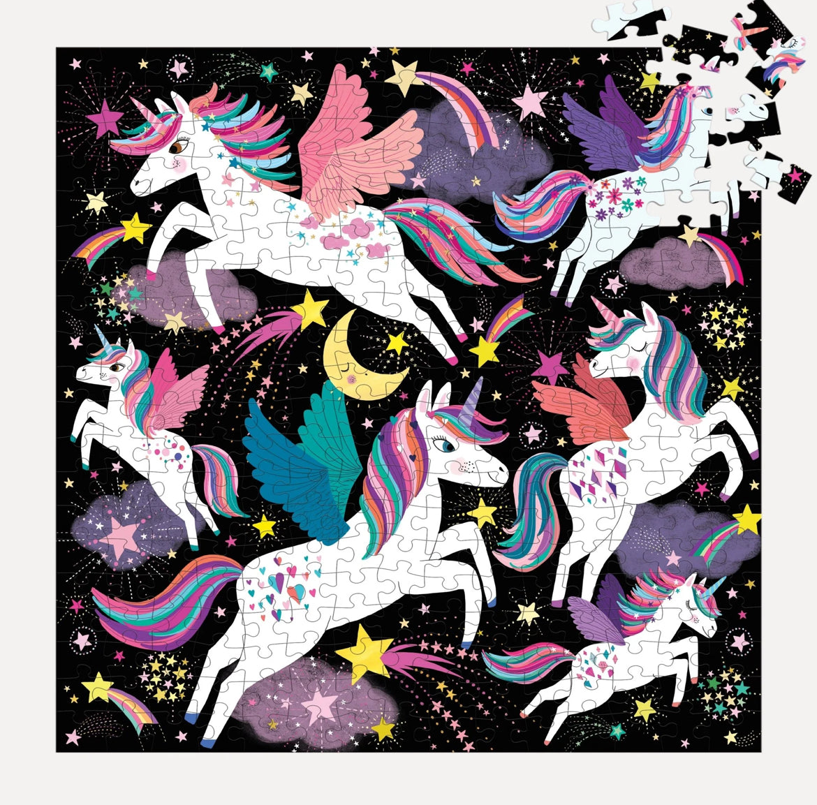 Unicorns Illuminated 300 Piece Glow in the Dark Family Puzzle