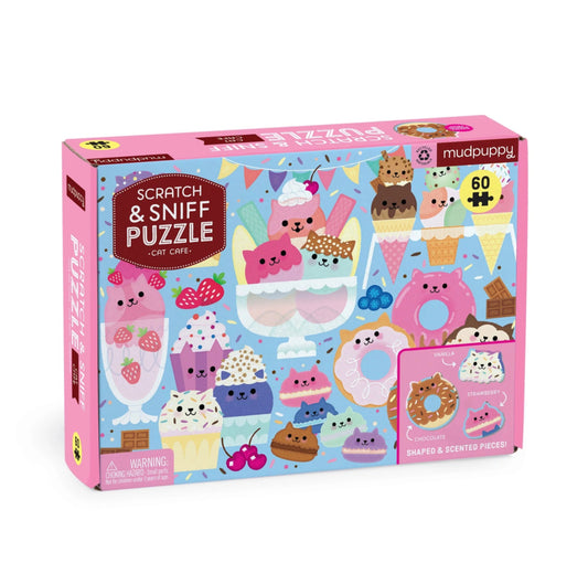 Cat Cafe 60 Piece Scratch & Sniff Puzzle