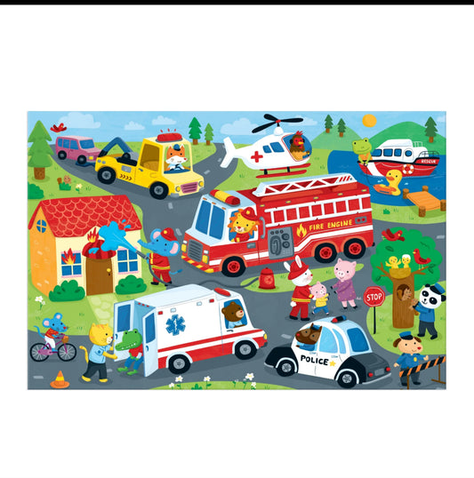 Rescue Vehicles 48 Piece Giant Floor Puzzle