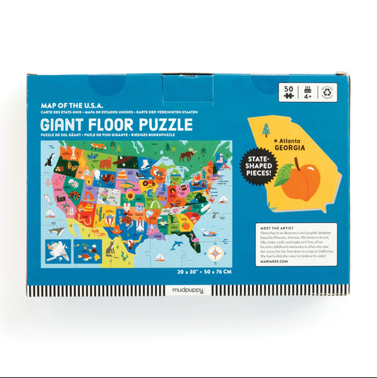Map of the U.S.A. 50 Piece Giant Floor Puzzle
