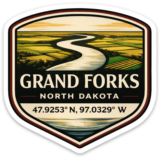 Grand Forks ND badge sticker